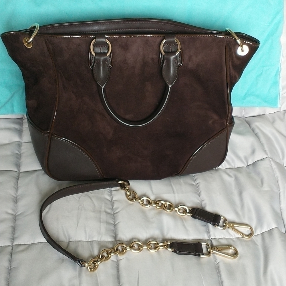 TIFFANY & Co Italian Leather & Suede Handbag - Picture 3 of 12